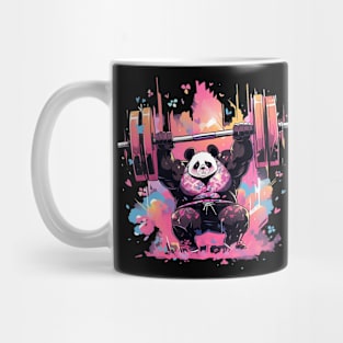 panda at gym Mug